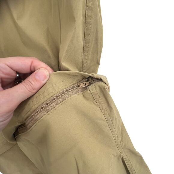 Eddie Bauer Mens Convertible Zip Off Tech Pant Khaki Nylon 36x30 - Picture 5 of 7